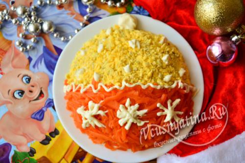 Салат Шар Новогодний. Салат «Новогодний шар» из рыбной консервы