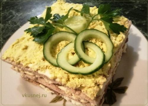 САЛАТ-ТОРТ Нептун ОБАЛДЕННЫЙ. Салат-торт Нептун