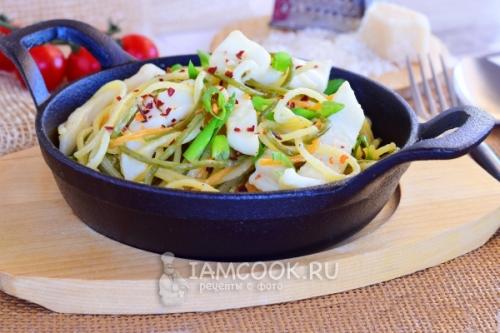 Паста с кальмарами. Спагетти с кальмарами в сливочном соусе