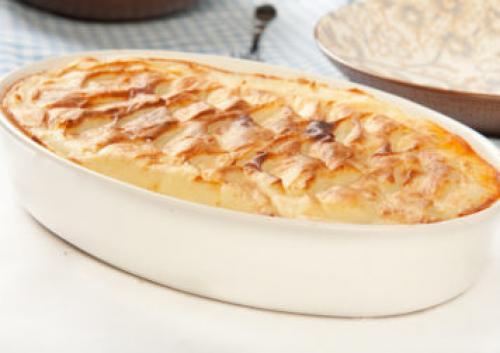 Открытый пирог с творогом и яблоками. На кефире