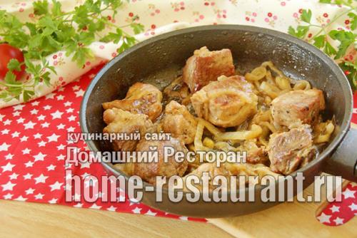 Шашлык в домашних условиях на сковороде. Шашлык на сковороде из свинины