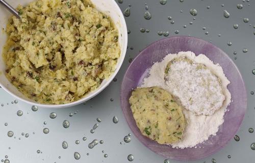 Картофельные котлеты с грибами