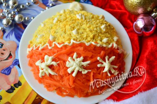 Салат Шар новогодний. Салат «Новогодний шар» из рыбной консервы
