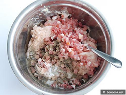 Террин из курицы с беконом. Террин из курицы со сладким перцем и беконом