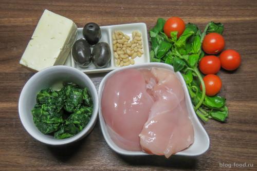 Куриная грудка с брынзой и шпинатом. Куриные рулеты с брынзой, шпинатом и песто