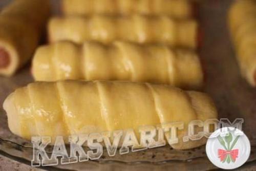 Бездрожжевое тесто для сосисок в тесте. Сосиски в тесте из бездрожжевого теста