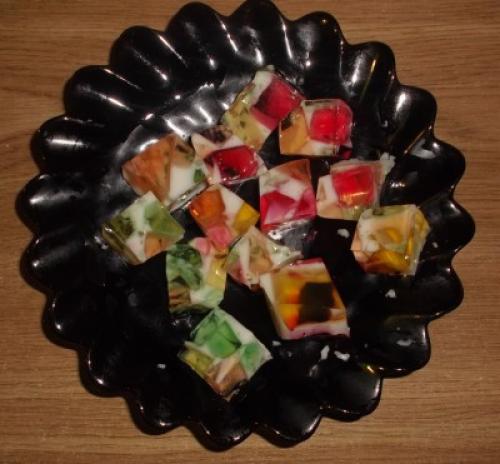 Как сделать разноцветное желе кубиками. Желе "разноцветные кубики"