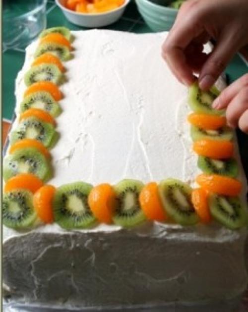 Фруктовый торт на день рождения. Вкуснейший фруктовый торт для праздничного стола