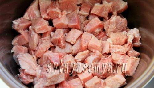 Гуляш из свинины в мультиварке. Гуляш из свинины с томатной подливкой в мультиварке