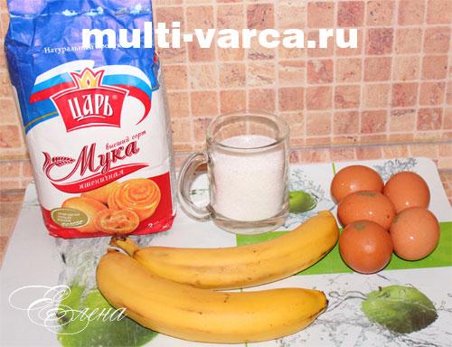 Шарлотка в мультиварке из бананов. Банановая шарлотка в мультиварке