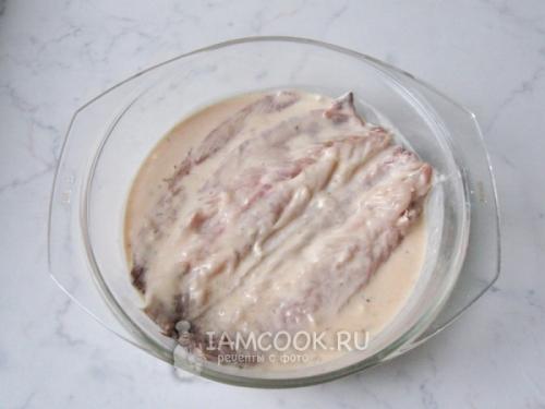 Скумбрия в сырном кляре. Филе скумбрии в кляре