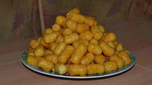 Десерт из ирисок и кукурузных палочек. Чак-чак из кукурузных палочек и ирисок