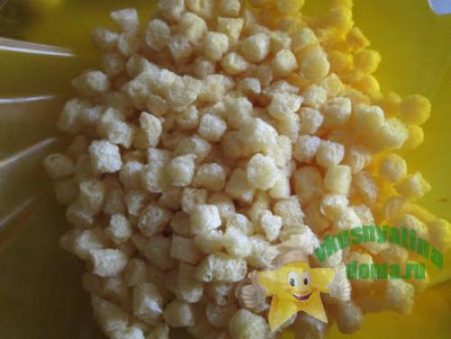 Десерт из кукурузных палочек и ирисок рецепт. Кукурузные палочки с ирисками – рецепт из детства