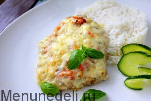 Шейка свиная запеченная в духовке с сыром и помидорами. Свинина в духовке с помидорами и сыром