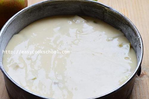 Бисквит на кефире с яблоками. Шарлотка с яблоками на кефире