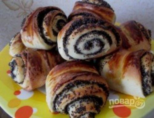 Рецепт булочек с маком. Маковые булочки