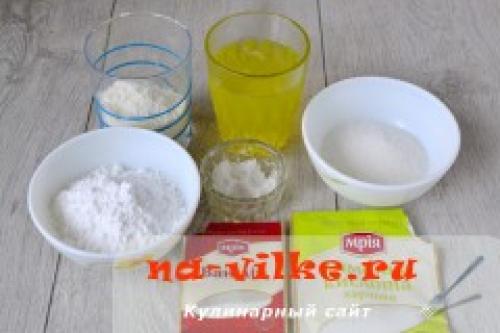 Ангельский бисквит на белках. Ингредиенты: