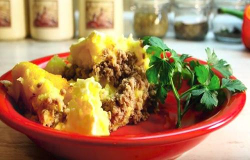 Картофельная запеканка с фаршем. Картофельная запеканка с мясным фаршем как в детском саду