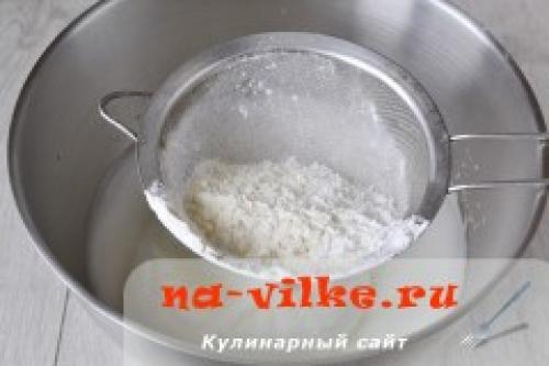 Ангельский бисквит на белках. Ингредиенты: