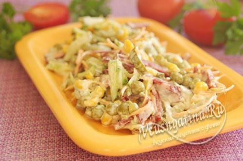 Салат, который не надо варить все порезал и готово. Салат, который не нужно варить, — все порезал и готово