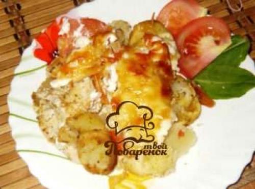 Картошка по-французски с фаршем на сковороде. Картошка по-французски на сковороде