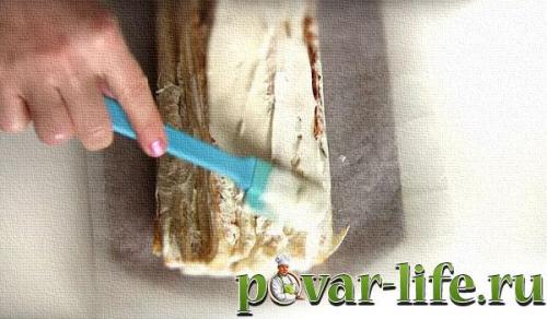 Торт полено из слоеного теста с заварным кремом. Классический рецепт слоеного торта полено