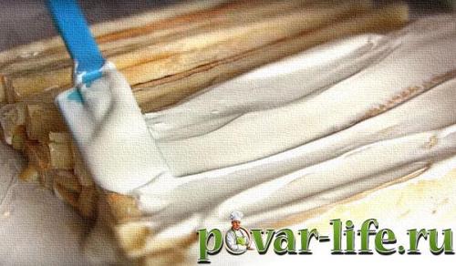 Торт полено из слоеного теста с заварным кремом. Классический рецепт слоеного торта полено