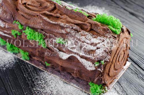 Торт полено в домашних условиях. Рождественское полено