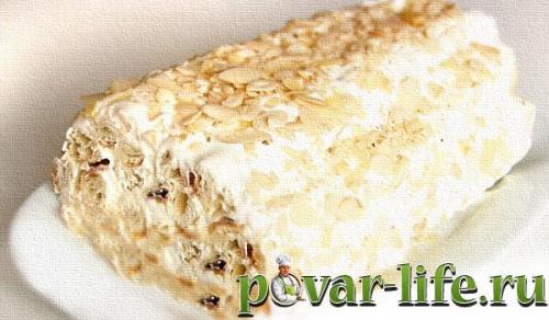 Торт полено из слоеного теста с заварным кремом. Классический рецепт слоеного торта полено