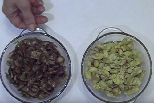 Начинки для закусочного торта из слоеного теста. Закусочный торт с курицей и грибами на вафельных коржах