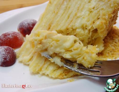 Наполеон#39,#39, из слоеного дрожжевого теста со сгущенкой и сметаной. Нежный торт Наполеон с коржами на сметане