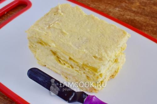 Торт из слоеного теста со сгущенкой. Слоеный торт со сгущенкой 08