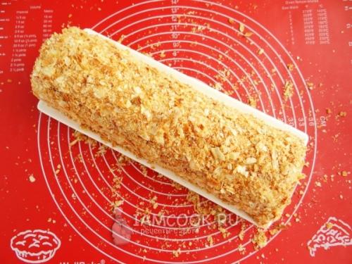 Вкусный и простой рецепт торт полено с вареной сгущенкой 34