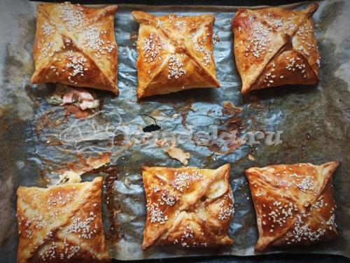 5 вариантов слоек с разными начинками. Слойки из слоеного теста с начинками. Как завернуть