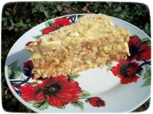 Ленивый Наполеон с заварным кремом. Ленивый Наполеон.