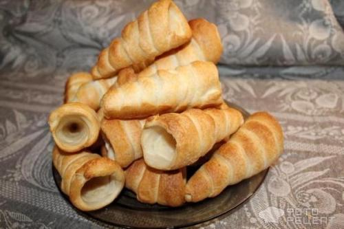 Трубочки с белковым кремом из детства или пирожное за.. Рецепт: Трубочки из слоенного теста - вспомним детство