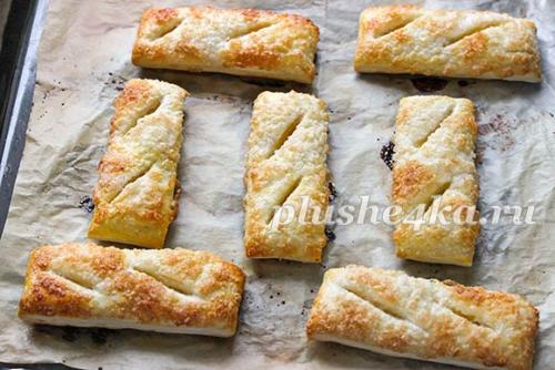 Как долго готовится Простенькие Язычки с сахаром из слоеного теста. Ингредиенты