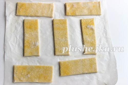 Как долго готовится Простенькие Язычки с сахаром из слоеного теста. Ингредиенты