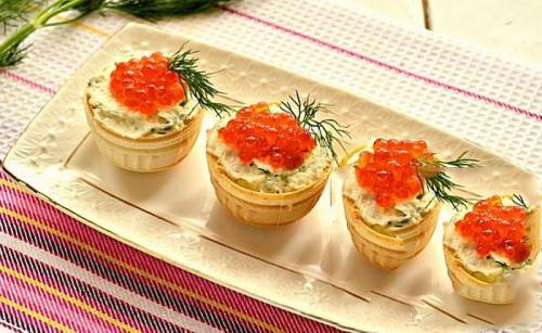 Топ-10 вкуснейших начинок для тарталеток. Рецепты начинок для тарталеток с красной икрой