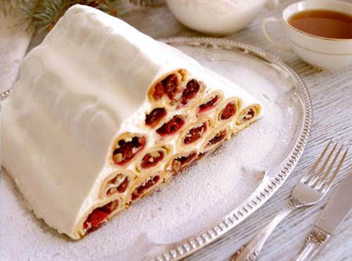 Сладкий огонь: Торт дрова из слоеного теста 02