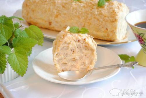 Какие ингредиенты нужны для приготовления торта Наполеон-Полено. Рецепт: Торт Полено - ленивый Наполеон