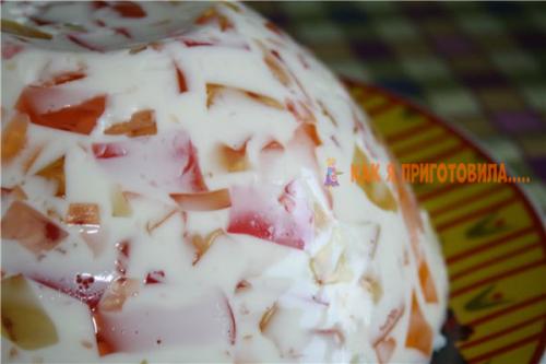 Как правильно нанести сметанный крем на торт полено. Торт, который можно приготовить из желе и сметаны