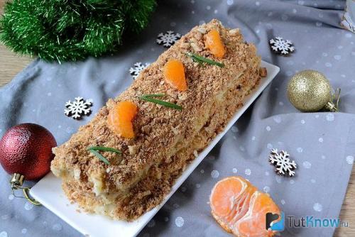 Торт полено из слоёного теста со вкусом: рецепт и подсказки 19 Торт полено из слоёного теста со вкусом: рецепт и подсказки 19