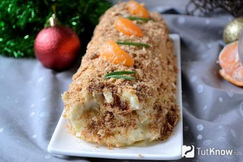 Торт полено из слоёного теста со вкусом: рецепт и подсказки 07 Торт полено из слоёного теста со вкусом: рецепт и подсказки 07