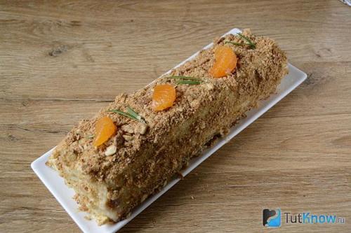 Торт полено из слоёного теста со вкусом: рецепт и подсказки 18 Торт полено из слоёного теста со вкусом: рецепт и подсказки 18