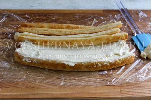 Как готовится Торт полено из слоеного теста со сгущенкой. Торт «Полено» из слоеного теста