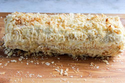 Как готовится Торт полено из слоеного теста со сгущенкой. Торт «Полено» из слоеного теста