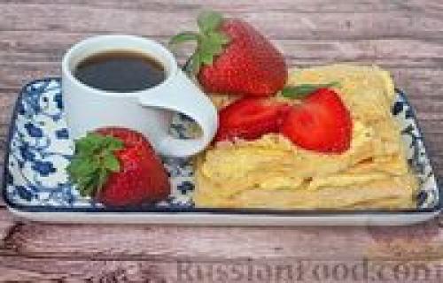 Торт Наполеон из готового слоеного бездрожжевого теста. Торт ленивый наполеон крем. 19 Торт Наполеон из готового слоеного бездрожжевого теста. Торт ленивый наполеон крем. 19