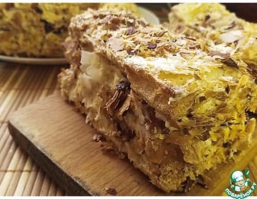 Наполеон из слоеного теста. Пирожное Наполеон из готового слоеного теста