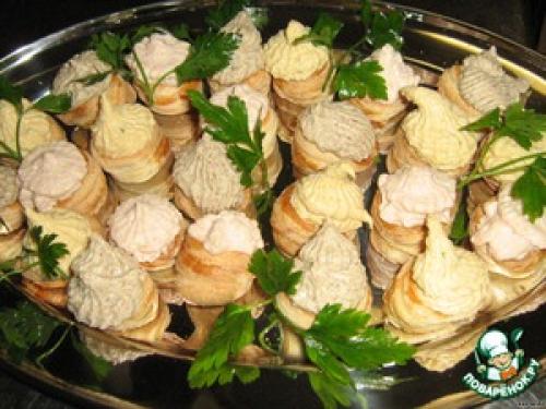 Волованы из слоеного теста. Волованы